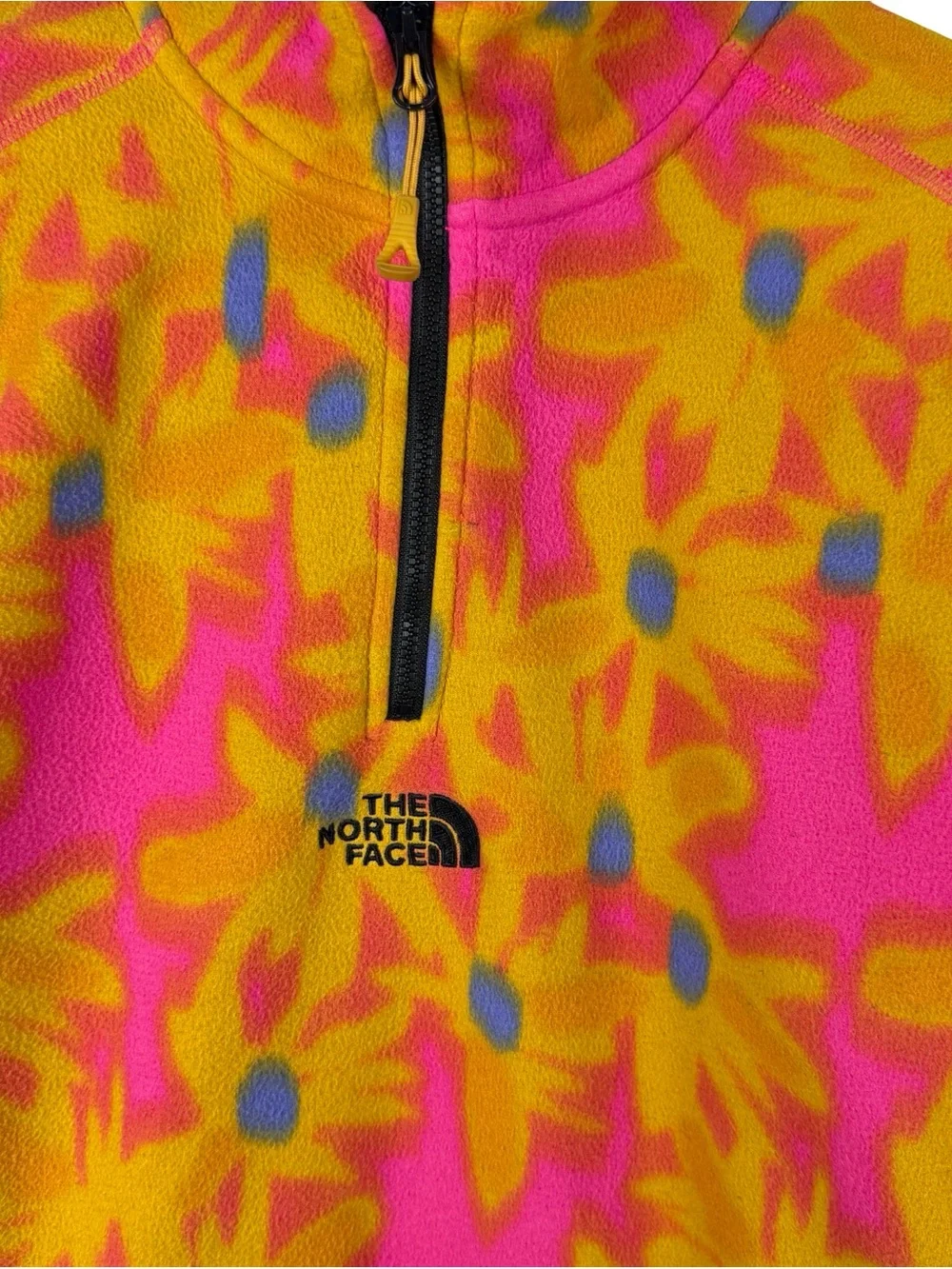 Mens The North Face TKA Glacier All Over Print Pullover Fleece Jacket Size S
